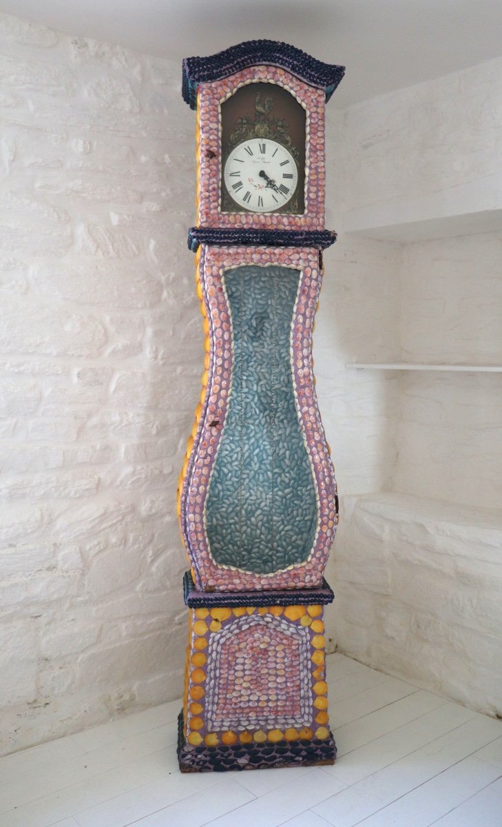 Comtoise Shell Clock 20th Century Grotto Style