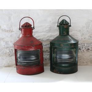  Pair Of Large Port Starboard Lanterns