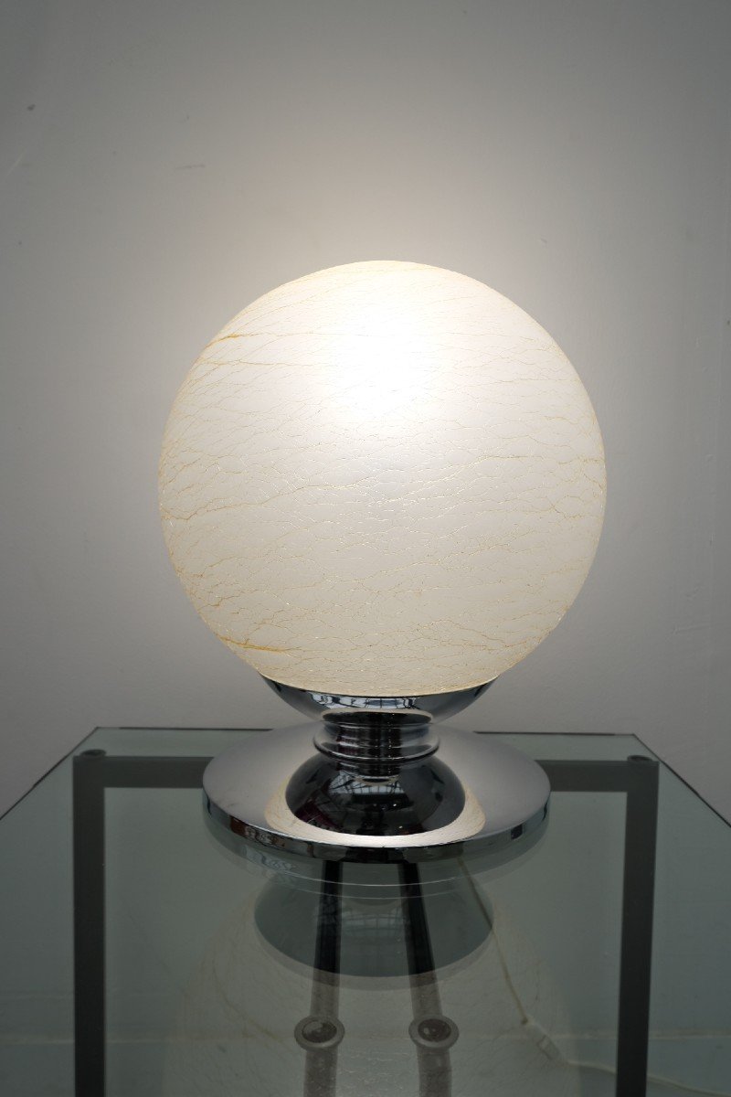 Estiluz Lamp In Chrome And Opaline, 1970-photo-2