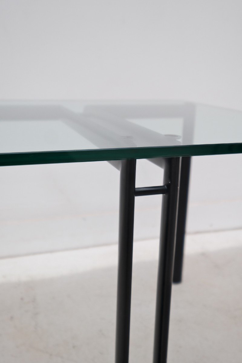 Catellan Italia Metal And Glass Side Table, 1980 -photo-4