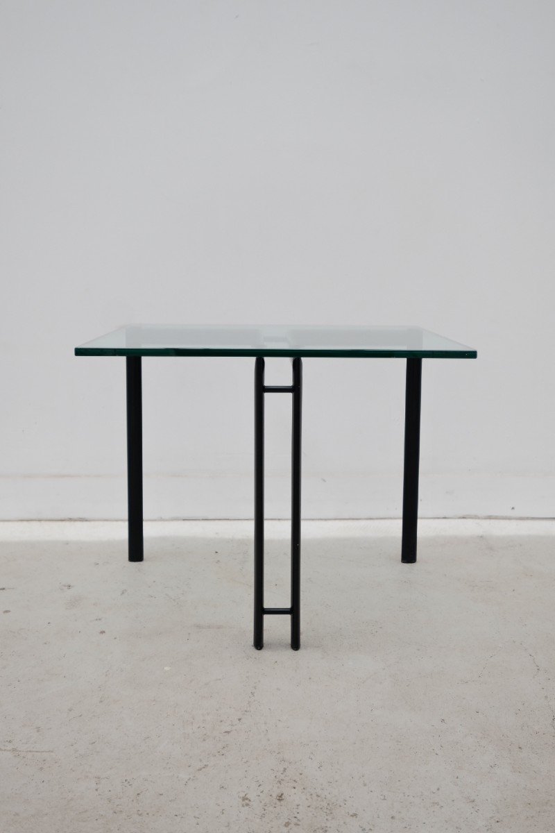 Table D’appoint De Catellan Italia En Métal Et Verre, 1980 -photo-2