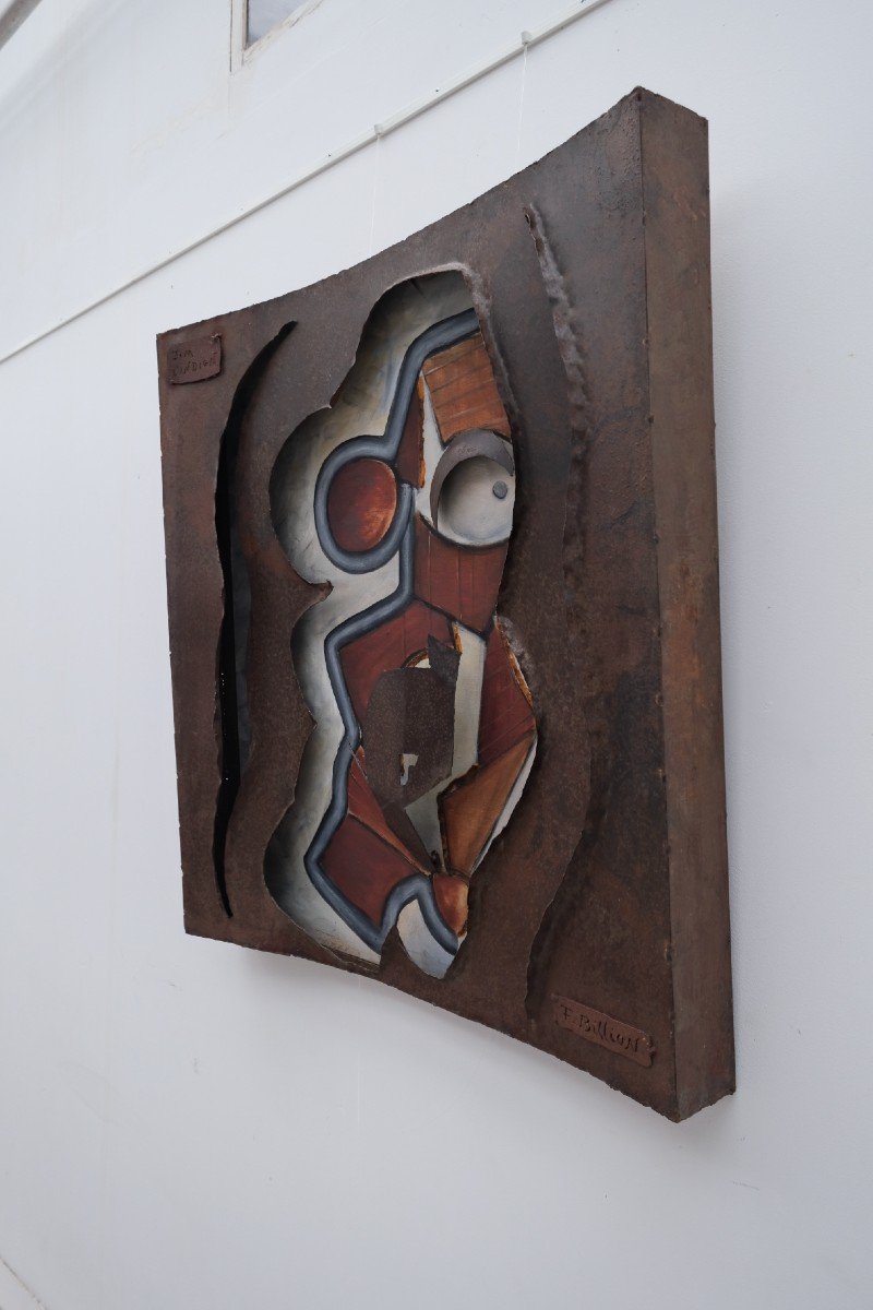 "jim The Indian" Wall Sculpture By F Billion-photo-3