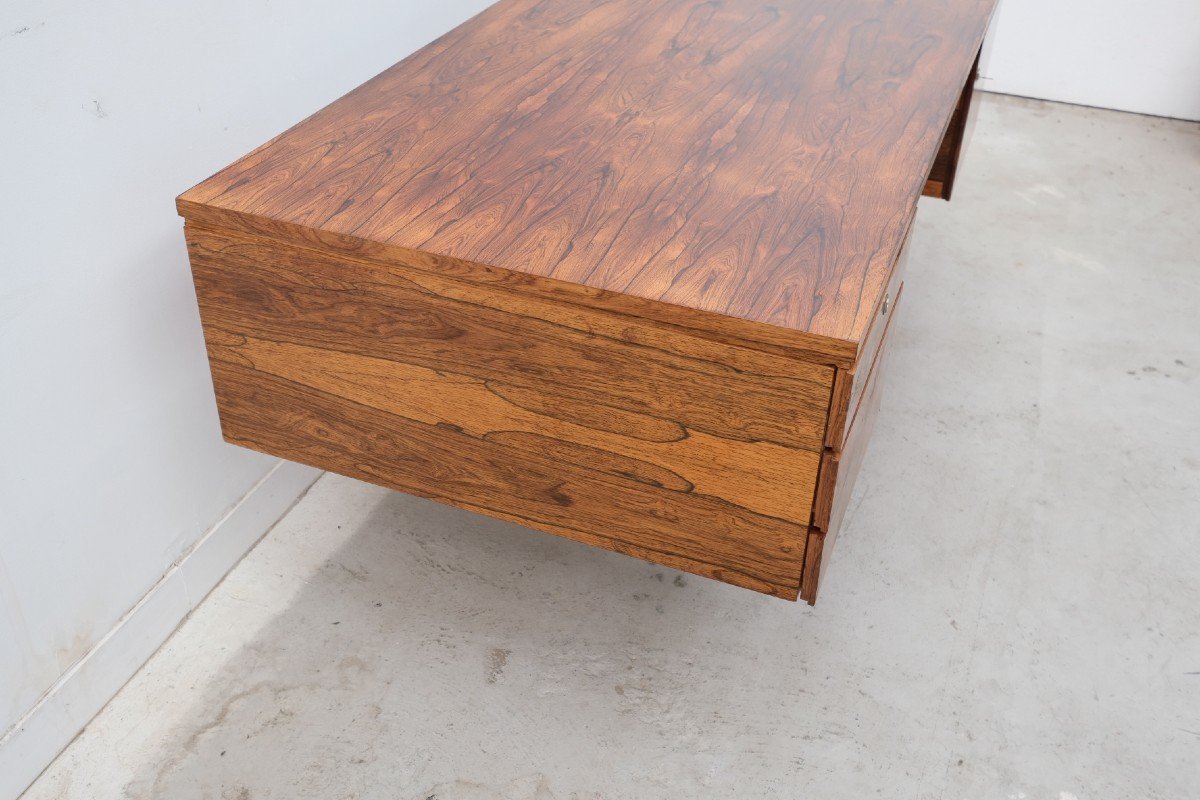 Desk In Rio Rosewood And Metal Leg, Germany 1970  -photo-4