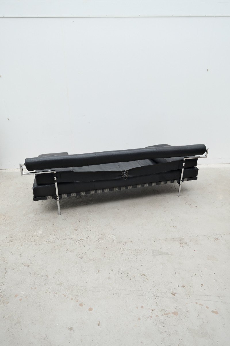 Leather Sofa By Helene Galdini For Galdini Edition, France 1980  -photo-4