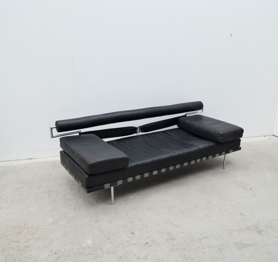 Leather Sofa By Helene Galdini For Galdini Edition, France 1980  