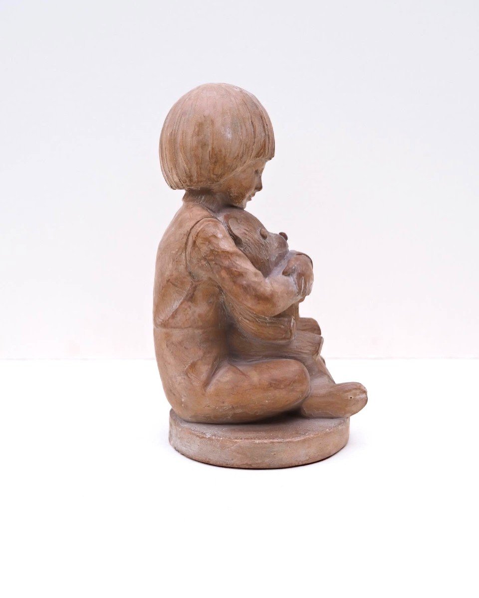 Sculpture By Patrice Hannon For Austin Productions In Terracotta, 1982  -photo-4