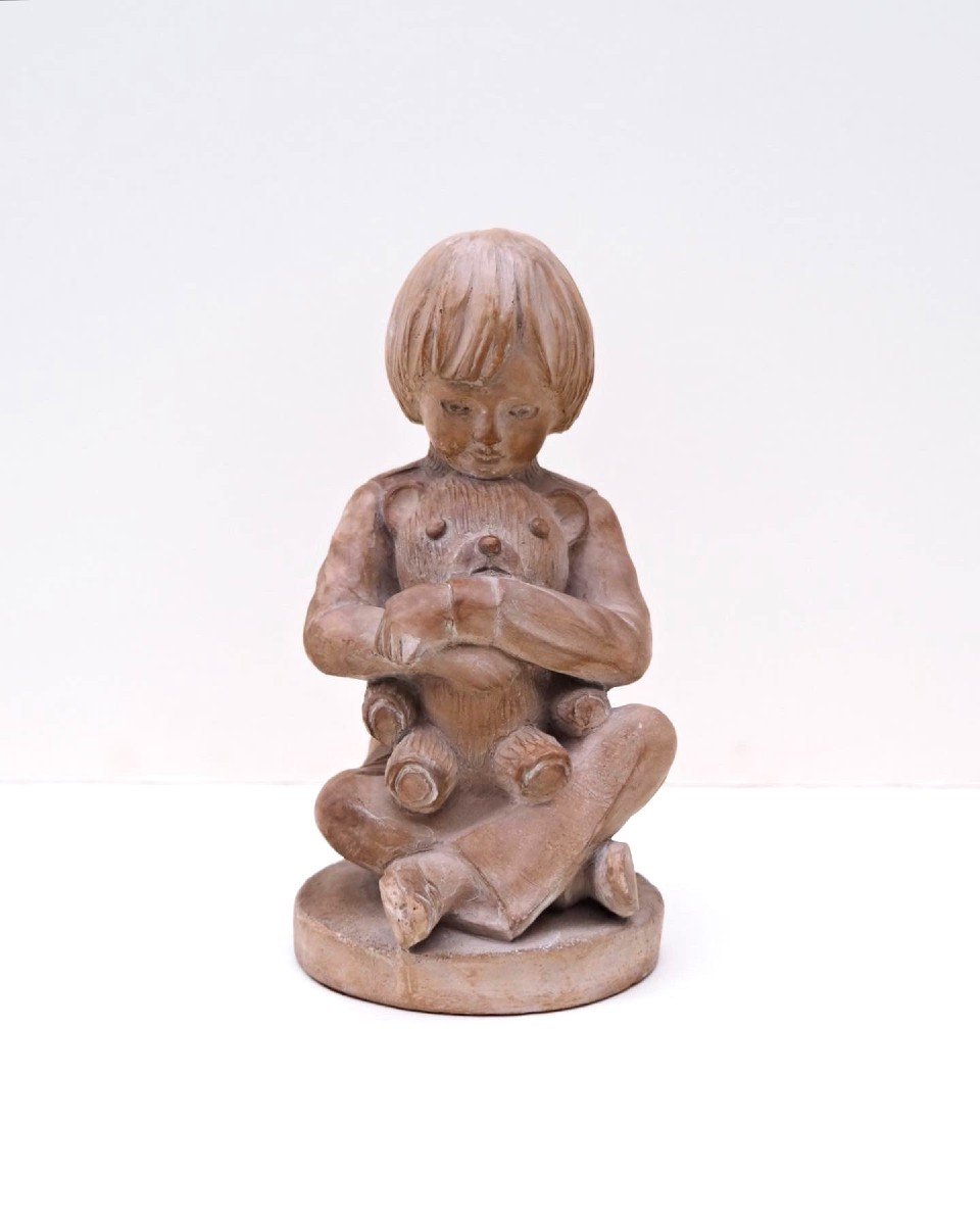 Sculpture By Patrice Hannon For Austin Productions In Terracotta, 1982  