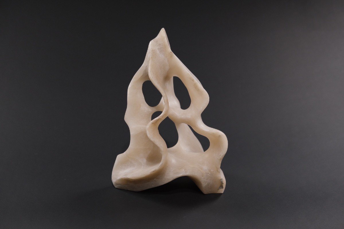 Alabaster Sculpture “labyrinth” By Hugo Verheyen, 1970-photo-2