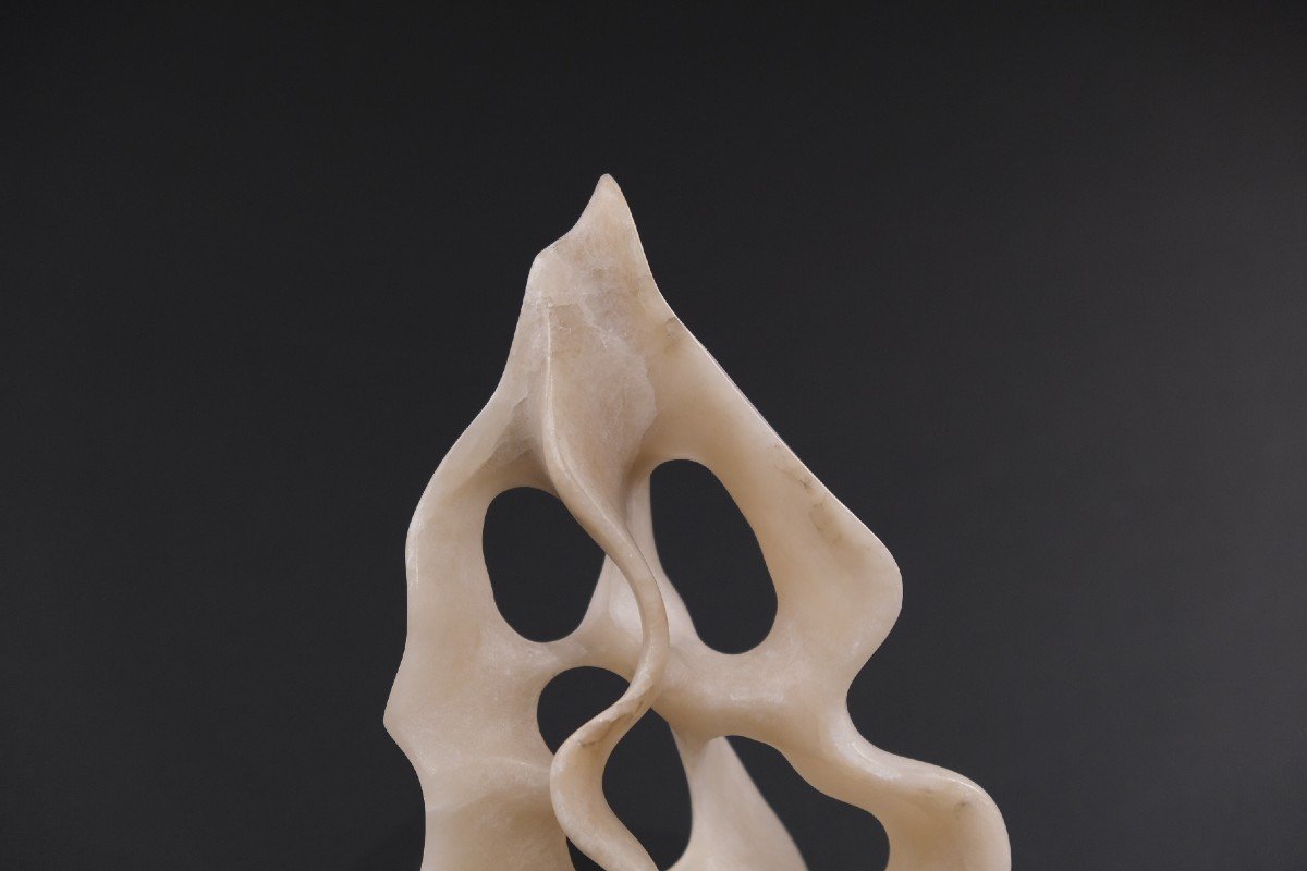 Alabaster Sculpture “labyrinth” By Hugo Verheyen, 1970-photo-2