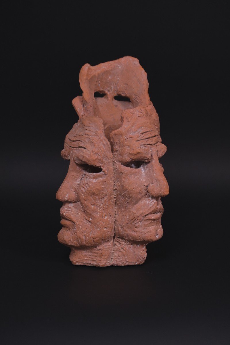 Terracotta Sculpture By Hugo Verheyen, 1960  -photo-3