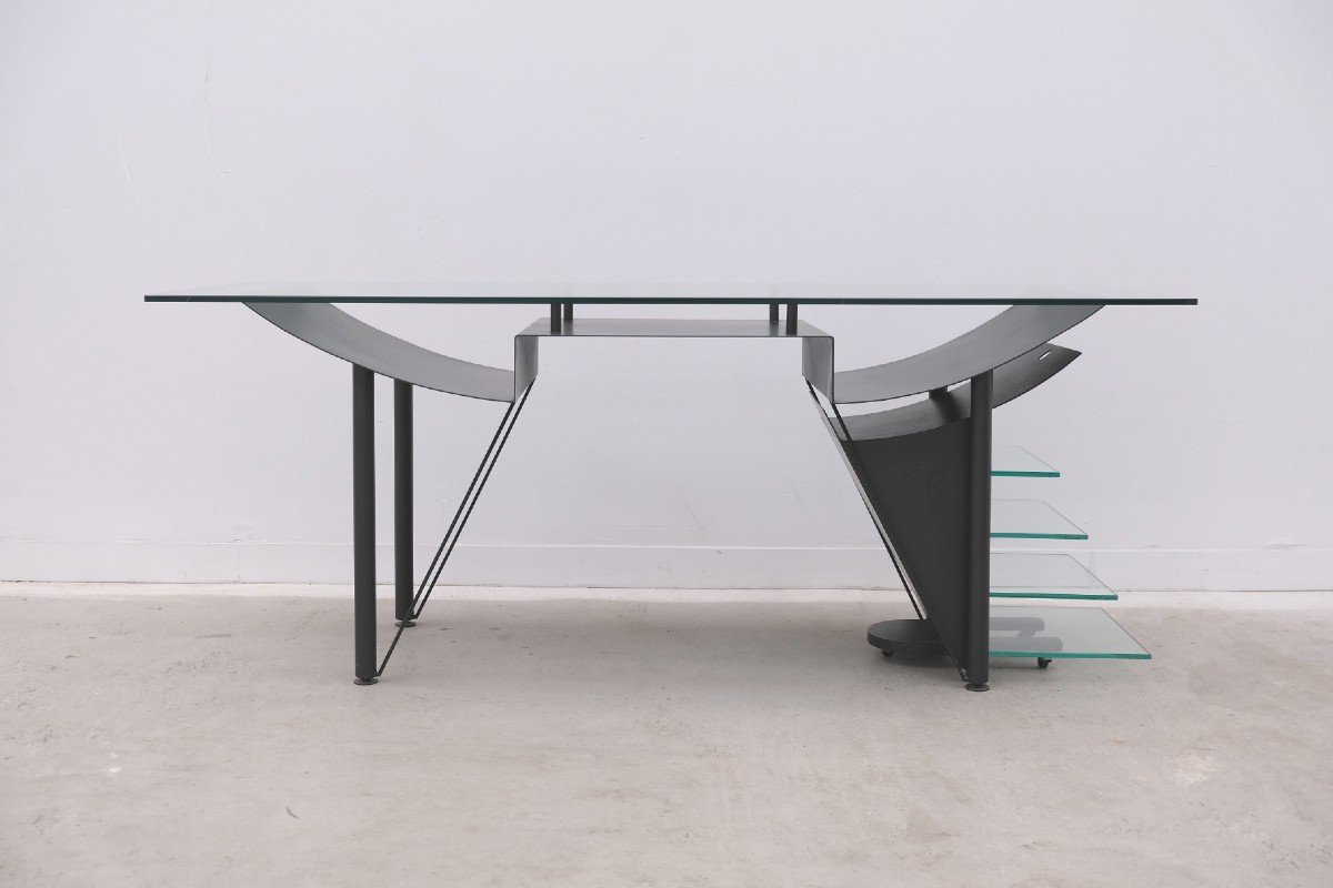 Bureau Et Bloc Roulant« 007 » De Hélène Galdini Pour H. Galdini, 1980  