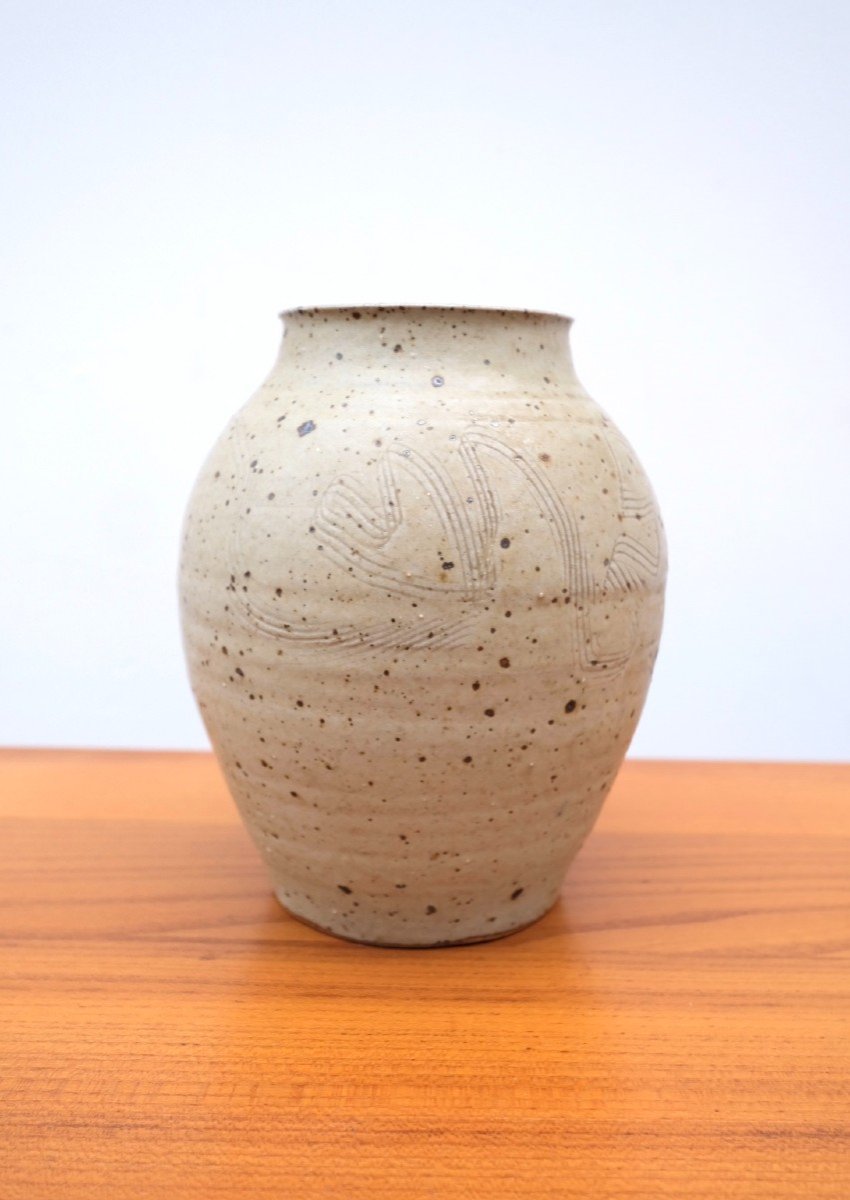 Signed Stoneware Vase, 1970 