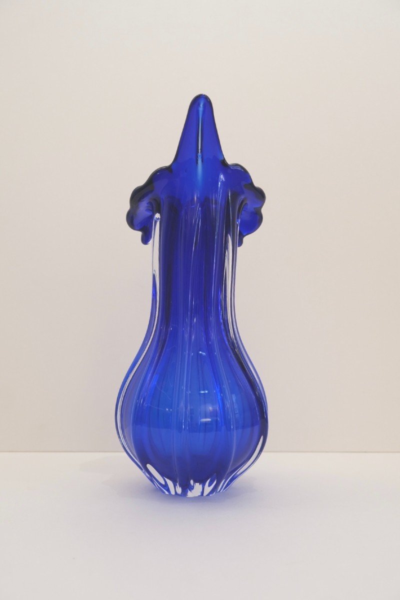 Vase En Verre Soufflé De Egermann, République Tchèque 1970-photo-2