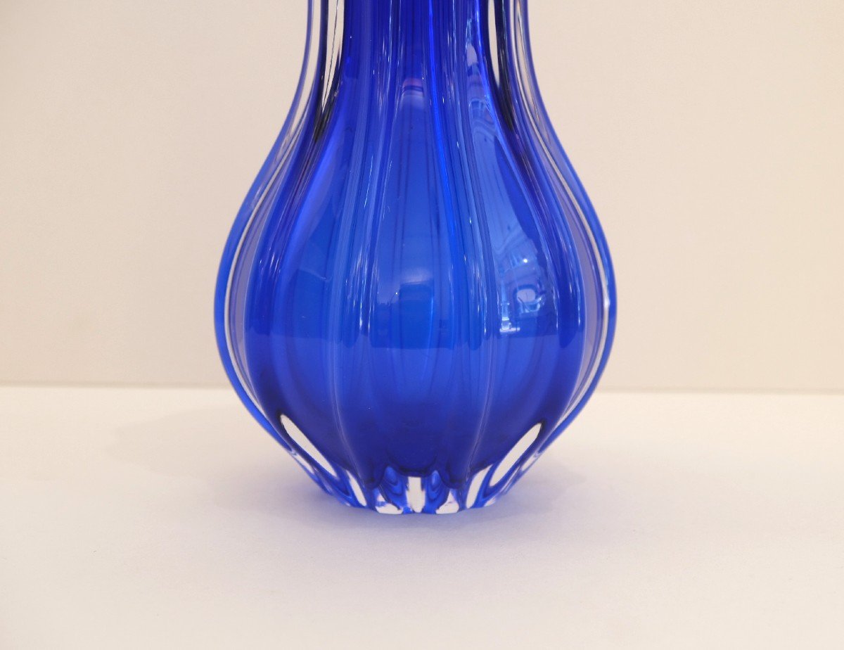 Vase En Verre Soufflé De Egermann, République Tchèque 1970-photo-4