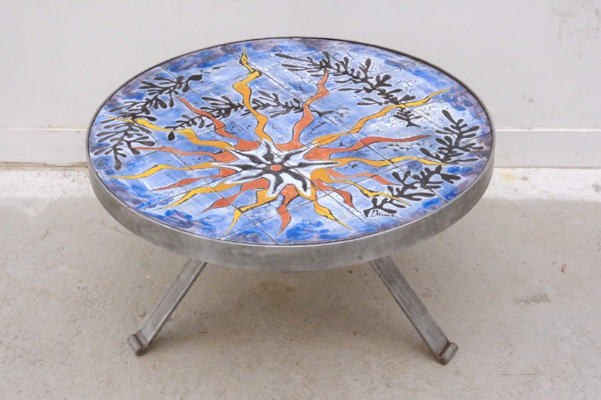 Ceramic Coffee Table From The Monsan Picard Workshop 1970