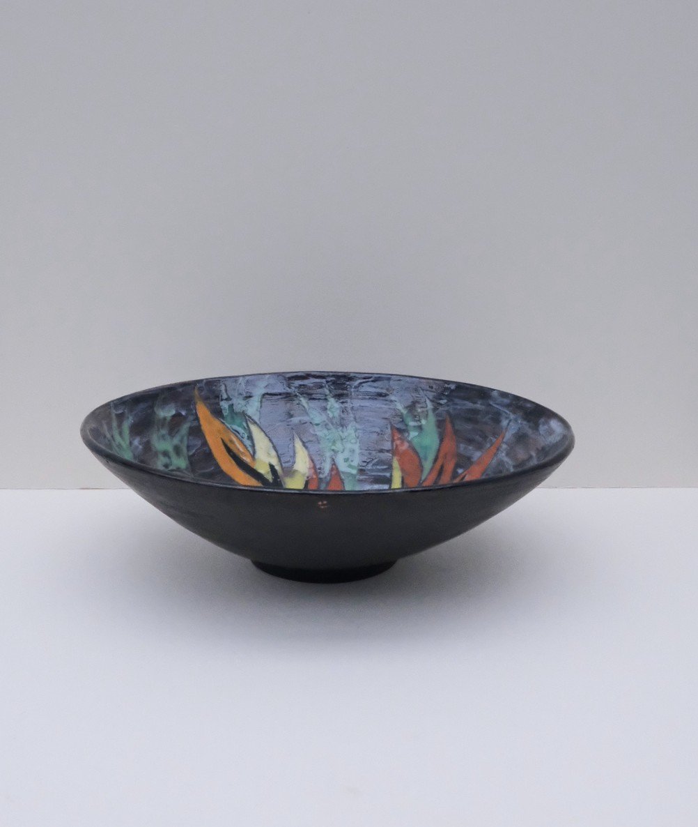 Salad Bowl By Jeannette And Georges Picard In Enamelled Ceramic, France 1960  -photo-3