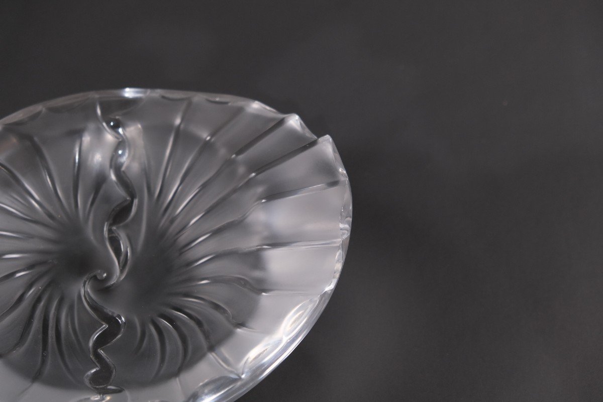 Lalique France Pressed-molded Crystal Pocket Tray  -photo-2