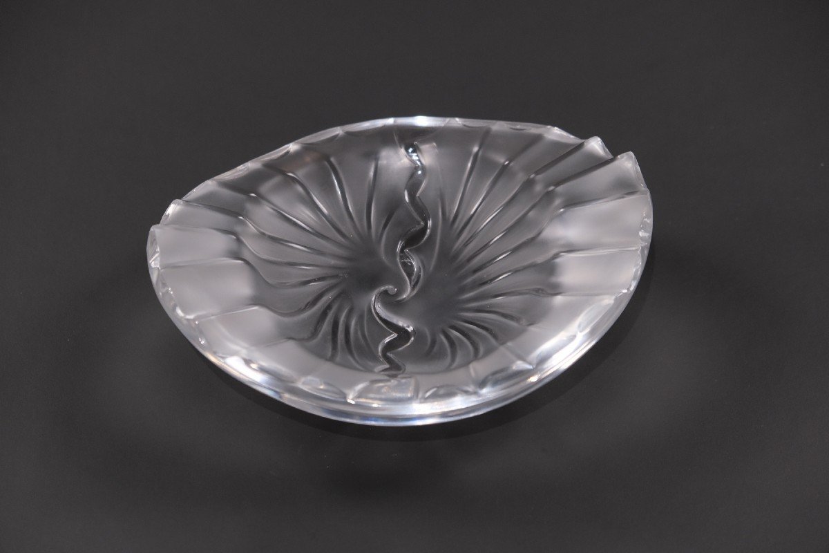 Lalique France Pressed-molded Crystal Pocket Tray  