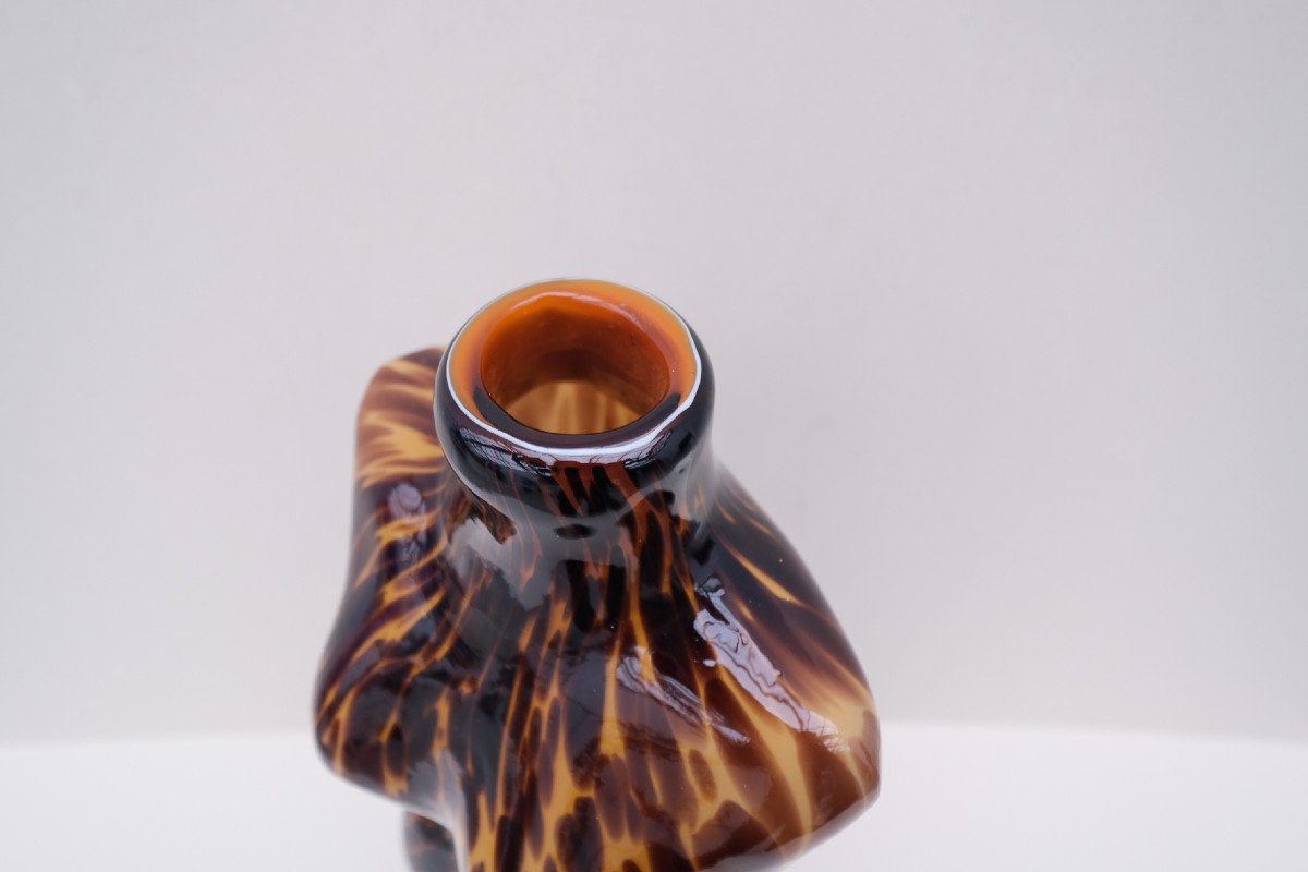 Murano Blown Glass Vase, Italy 1980-photo-3