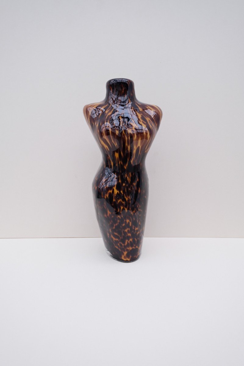 Vase En Verre Soufflé De Murano, Italie 1980