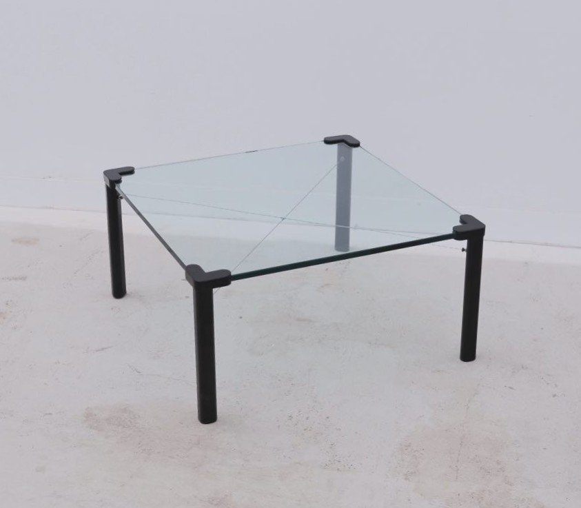 Glass And Metal Coffee Table, 1980  