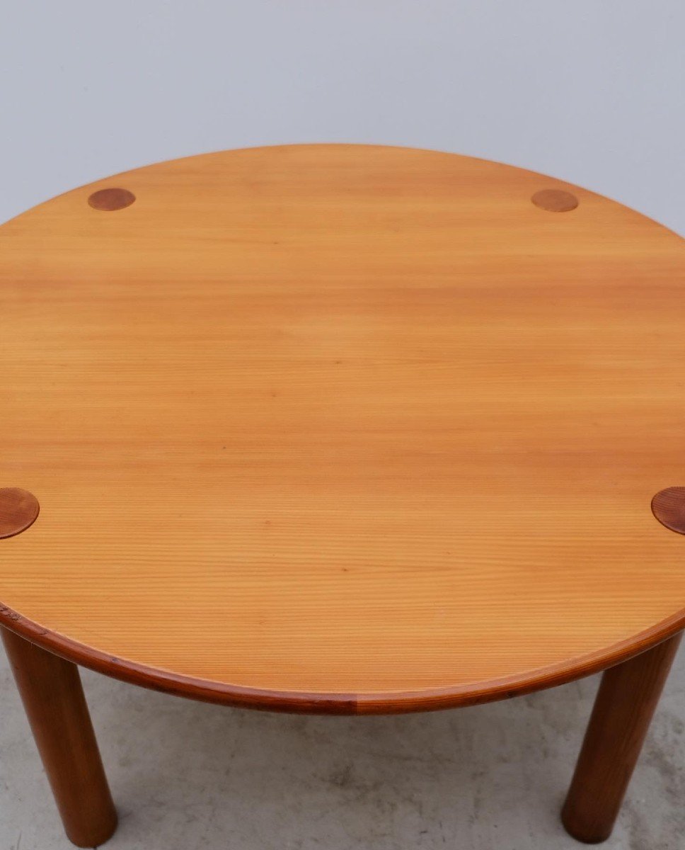 Modernist Pine Dining Table, 1970s  -photo-3