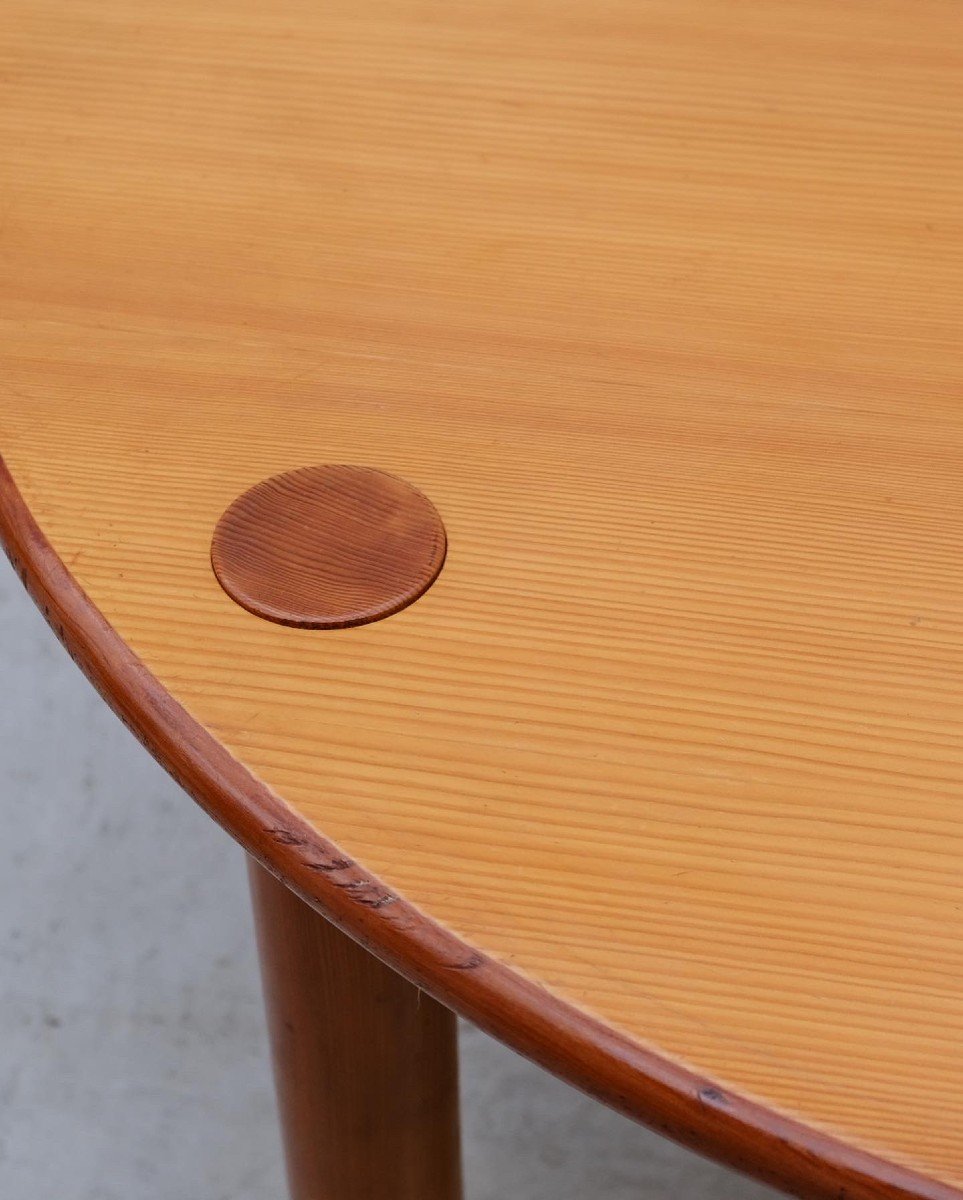 Modernist Pine Dining Table, 1970s  -photo-4