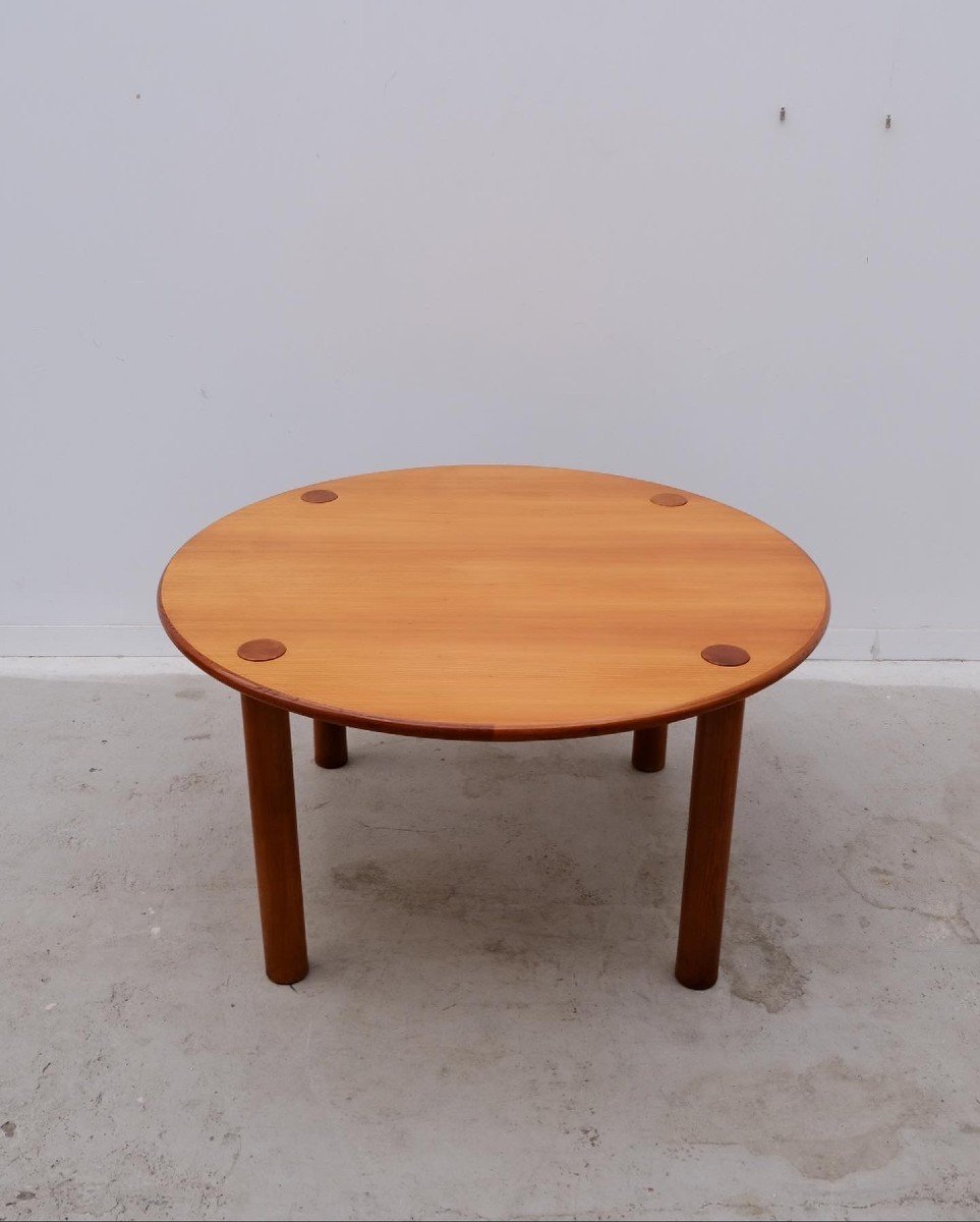 Modernist Pine Dining Table, 1970s  -photo-1