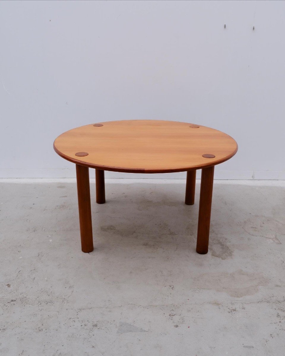 Modernist Pine Dining Table, 1970s  