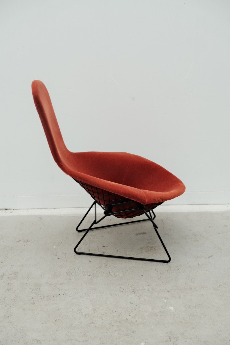 Harry Bertoia's "bird" Armchair And Footrest For Knoll International -photo-4