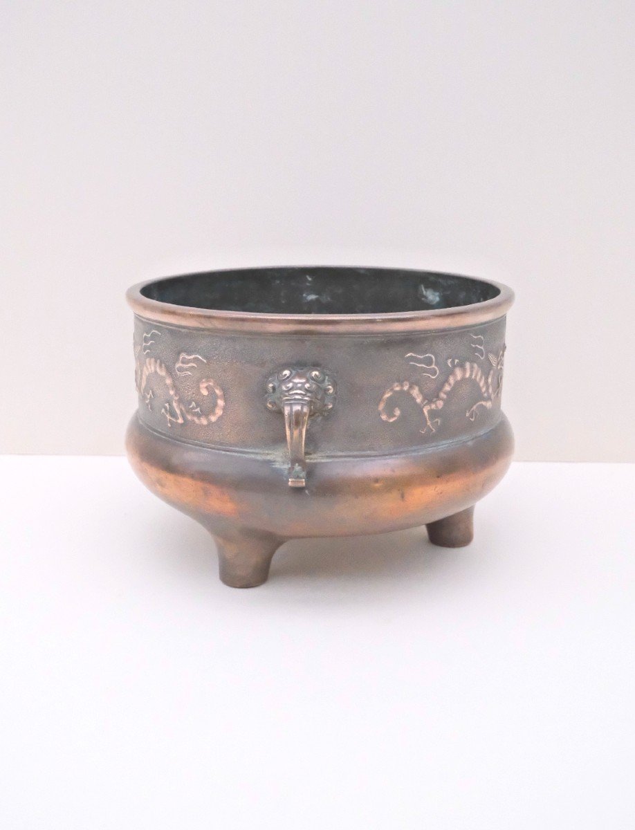 Bronze Hibachi Perfume Burner, Japan 19th Century    -photo-1