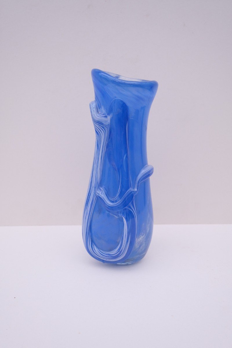 Vase En Verre Soufflé, France 1970 -photo-1