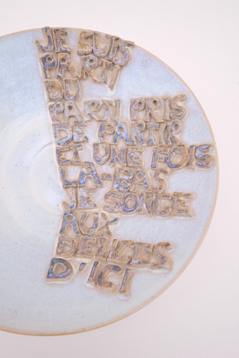 Signed Decorative Ceramic Dish, 1970  -photo-2