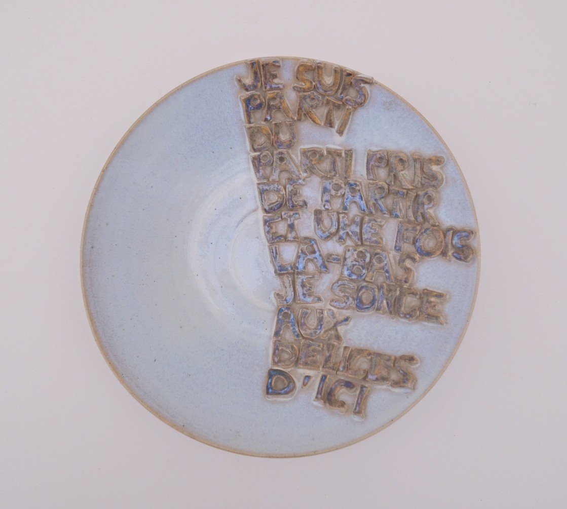 Signed Decorative Ceramic Dish, 1970  