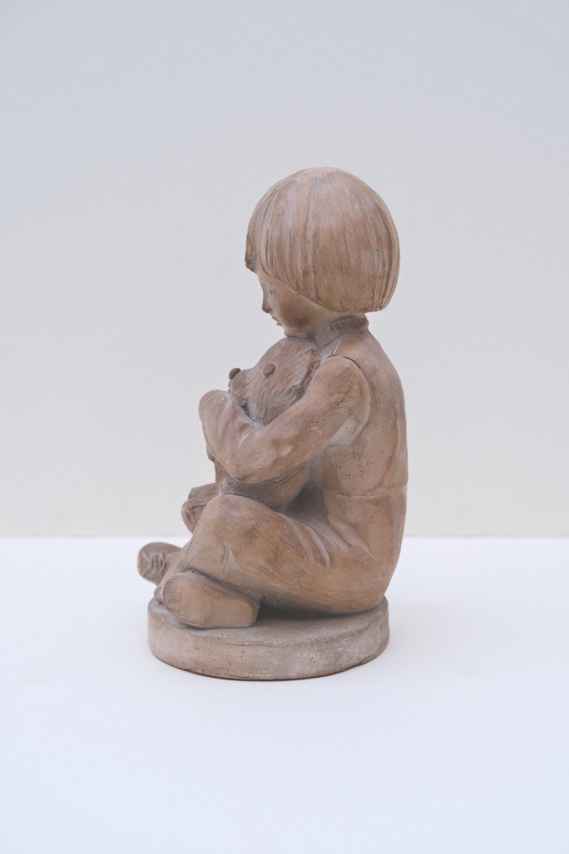 Sculpture By Patrice Hannon For Austin Productions In Terracotta, 1982  -photo-4