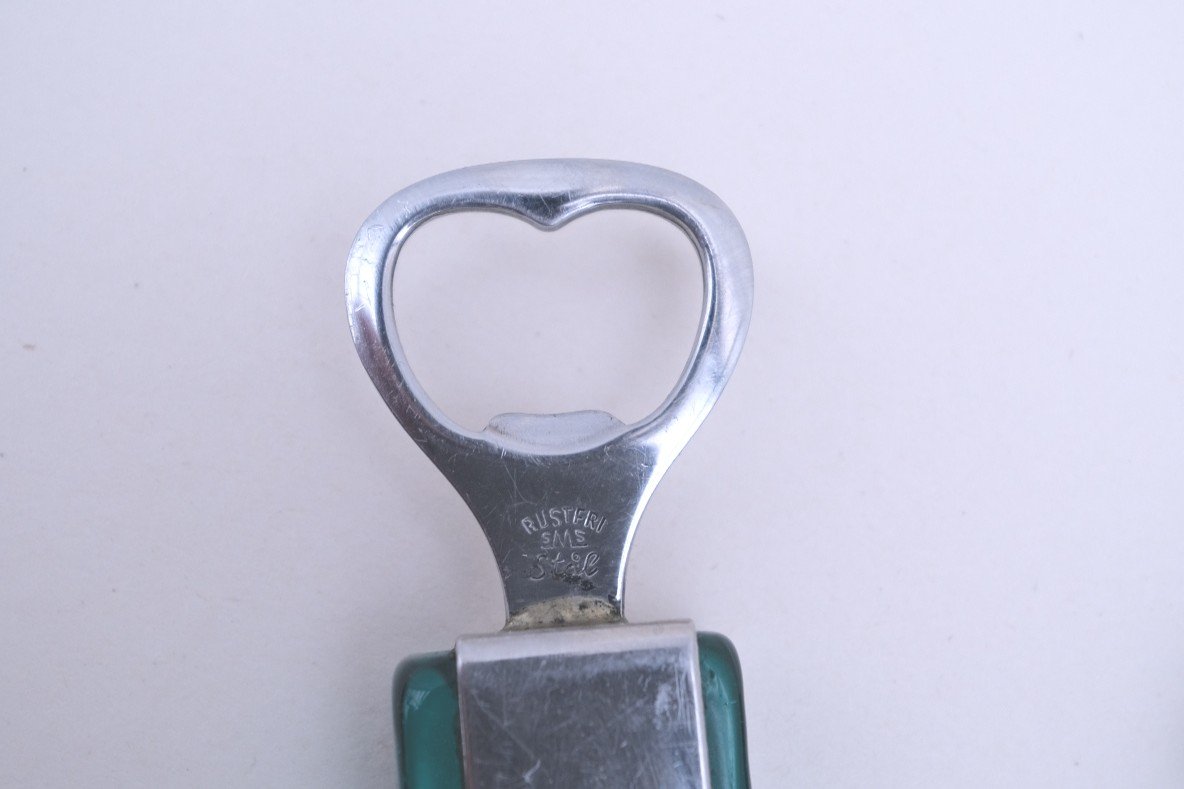 Rustfri Sms Bottle Opener And Corkscrew In Metal And Glass, 1970  -photo-2