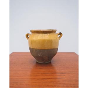 Yellow Glazed Ceramic Grease Pot, 19th Century  