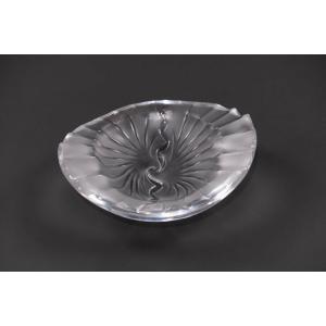 Lalique France Pressed-molded Crystal Pocket Tray  