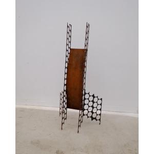 Brutalist Rusty Steel Sculpture  