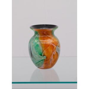 Vase « Silice Création »de Jean Michel Operto En Verre Soufflé 