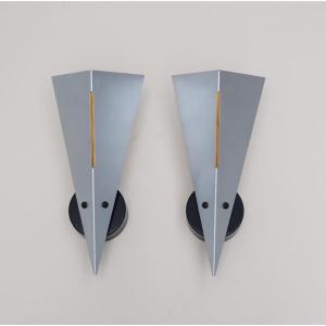 Pair Of "toca" Wall Lights By Dijkstra, Holland 1980 