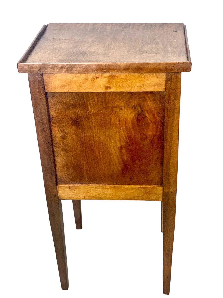 18th Century Natural Wood Bedside Table-photo-4