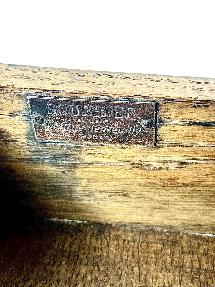 Louis XVI Style Bedside Table By Renowned Parisian Cabinet Maker Soubrier-photo-4