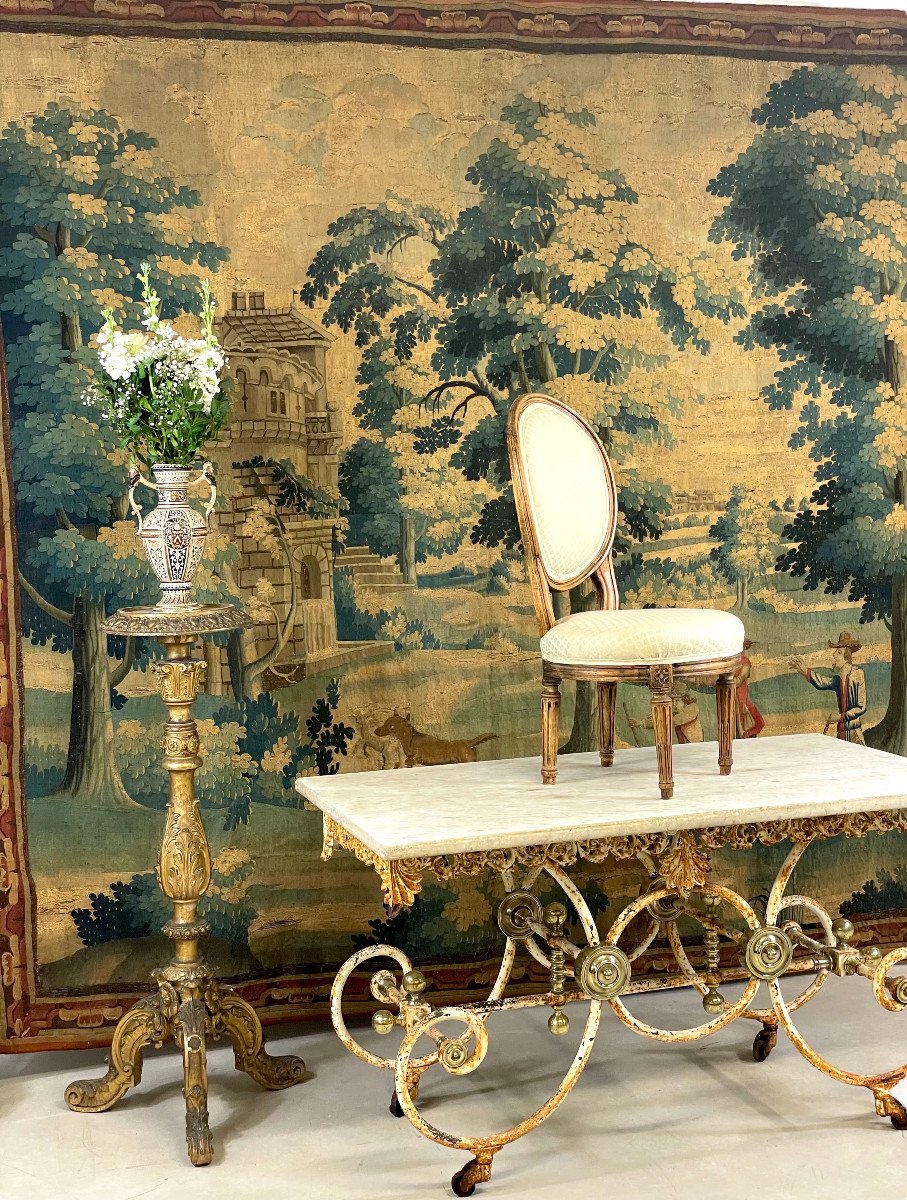 19th Century French Marble Top And Gilt Brass Pastry Or Butchers Display Table -photo-8