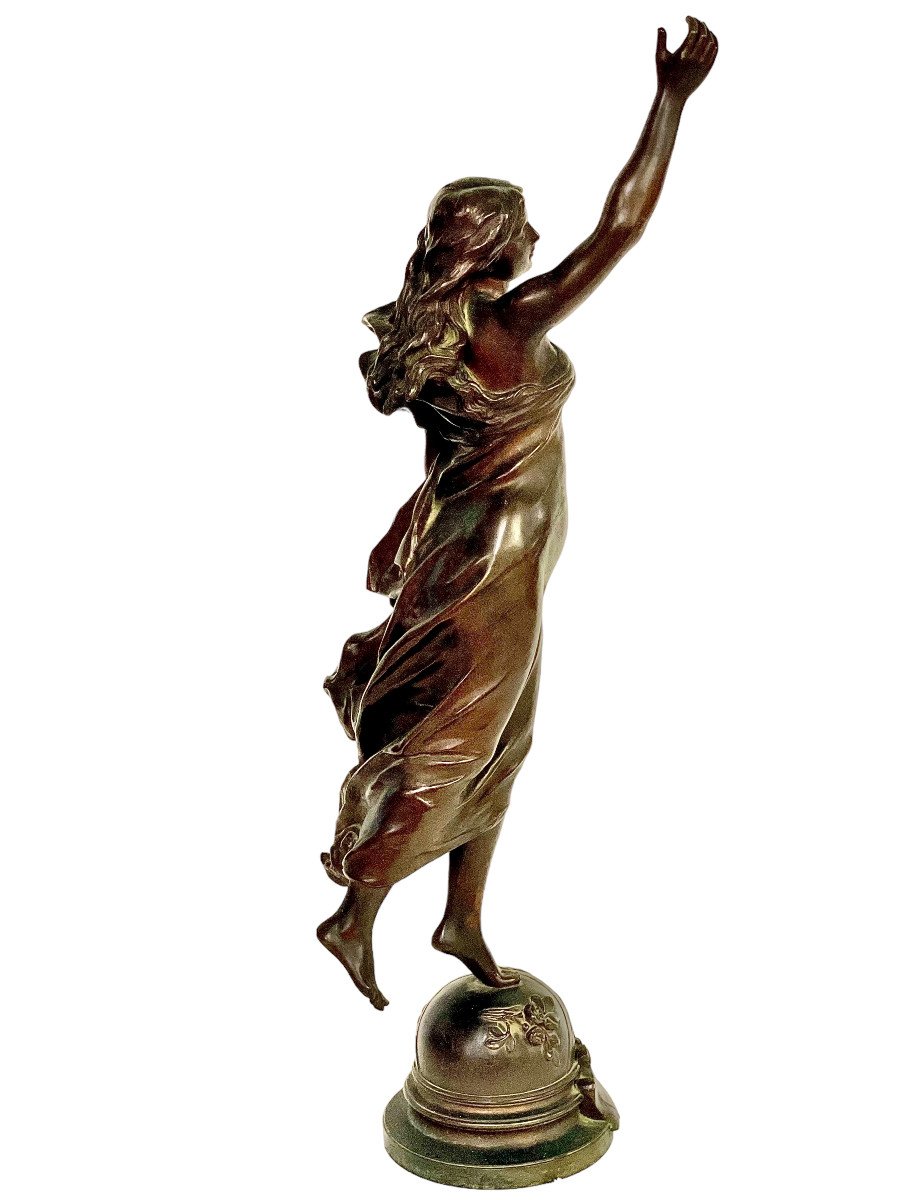 Grande Sculpture en Bronze du 19ème Siècle, 'L'Etoile du Matin' par Adrien Gaudez-photo-2