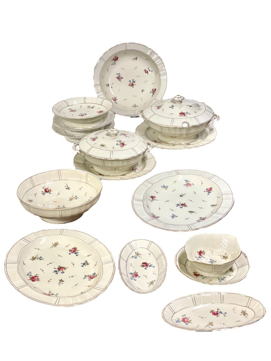 Limoges Bernardaud Set Of 62-piece Faience Dinnerware-photo-6