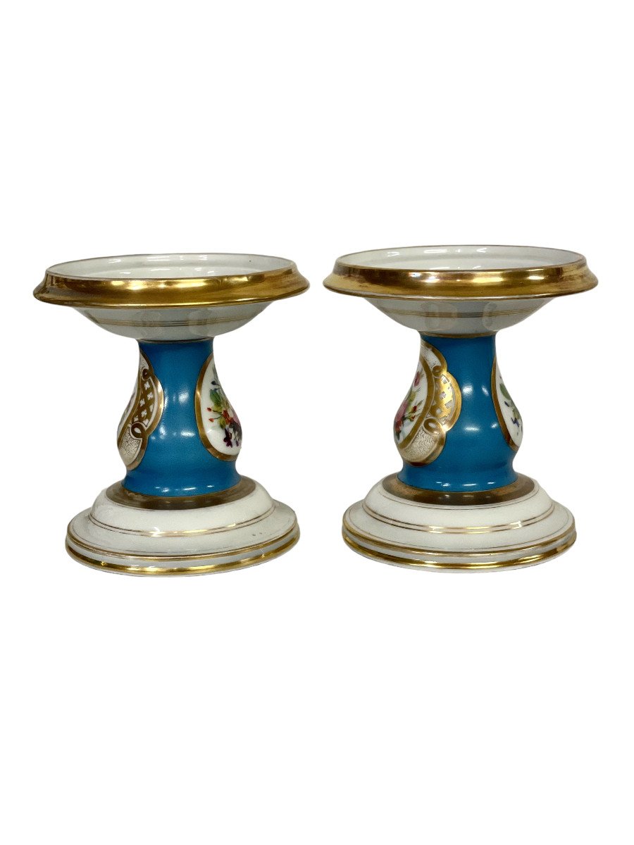 19th C. Pair Of Porcelaine De Paris Cassolettes-photo-3