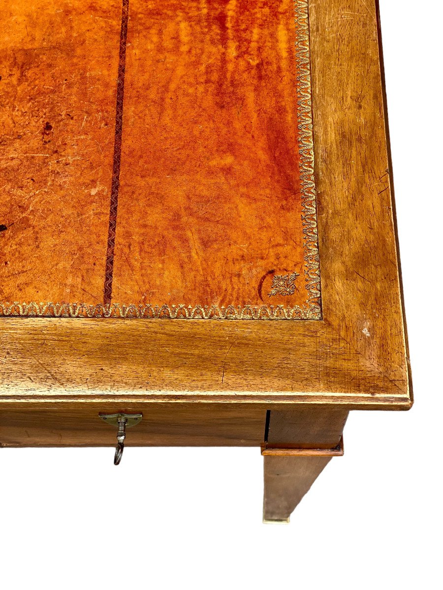 19th Century Louis XVI Style Leather Top Writing Desk-photo-3