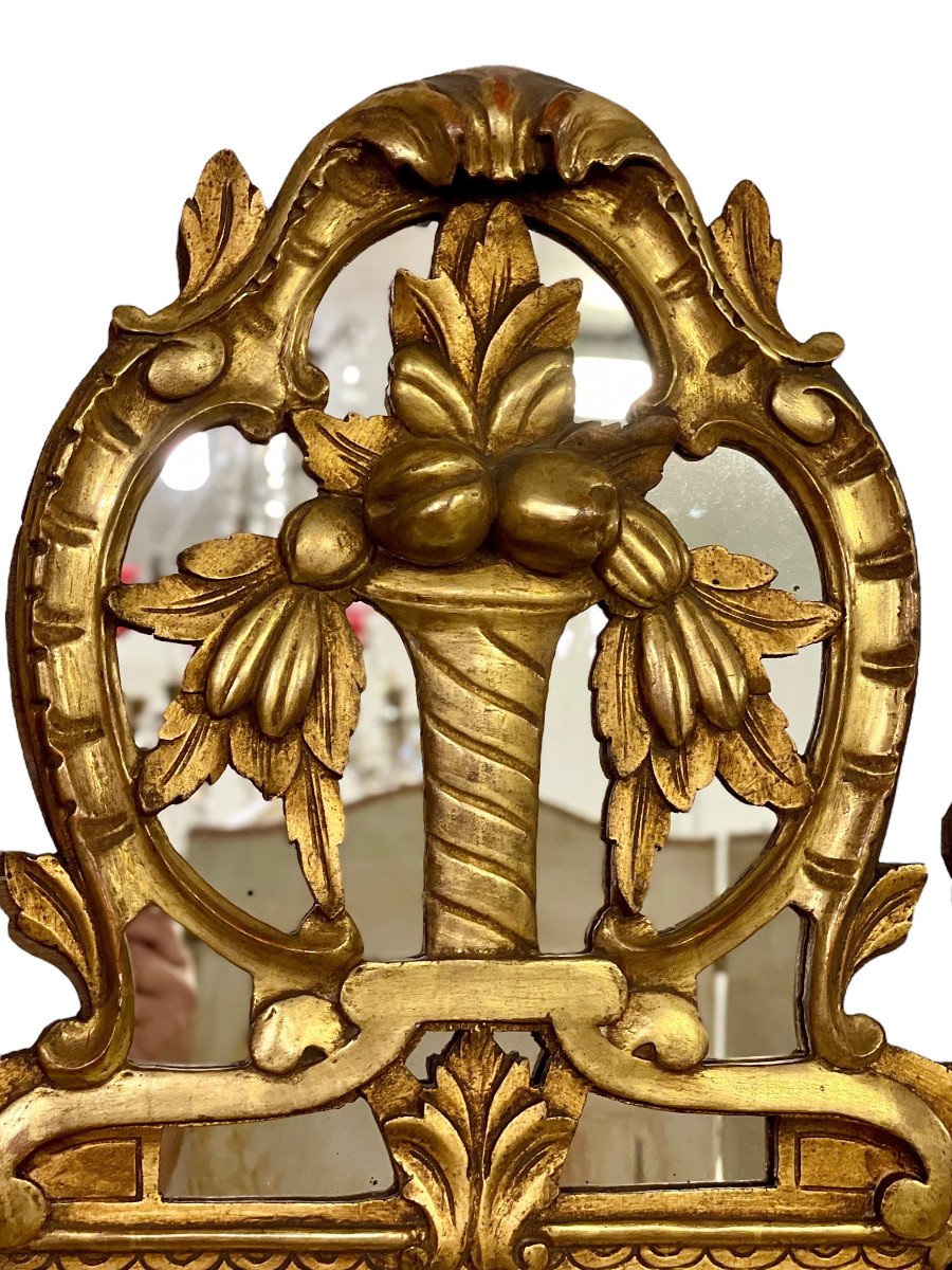 19th Century Régence Giltwood Mantel Mirror-photo-3