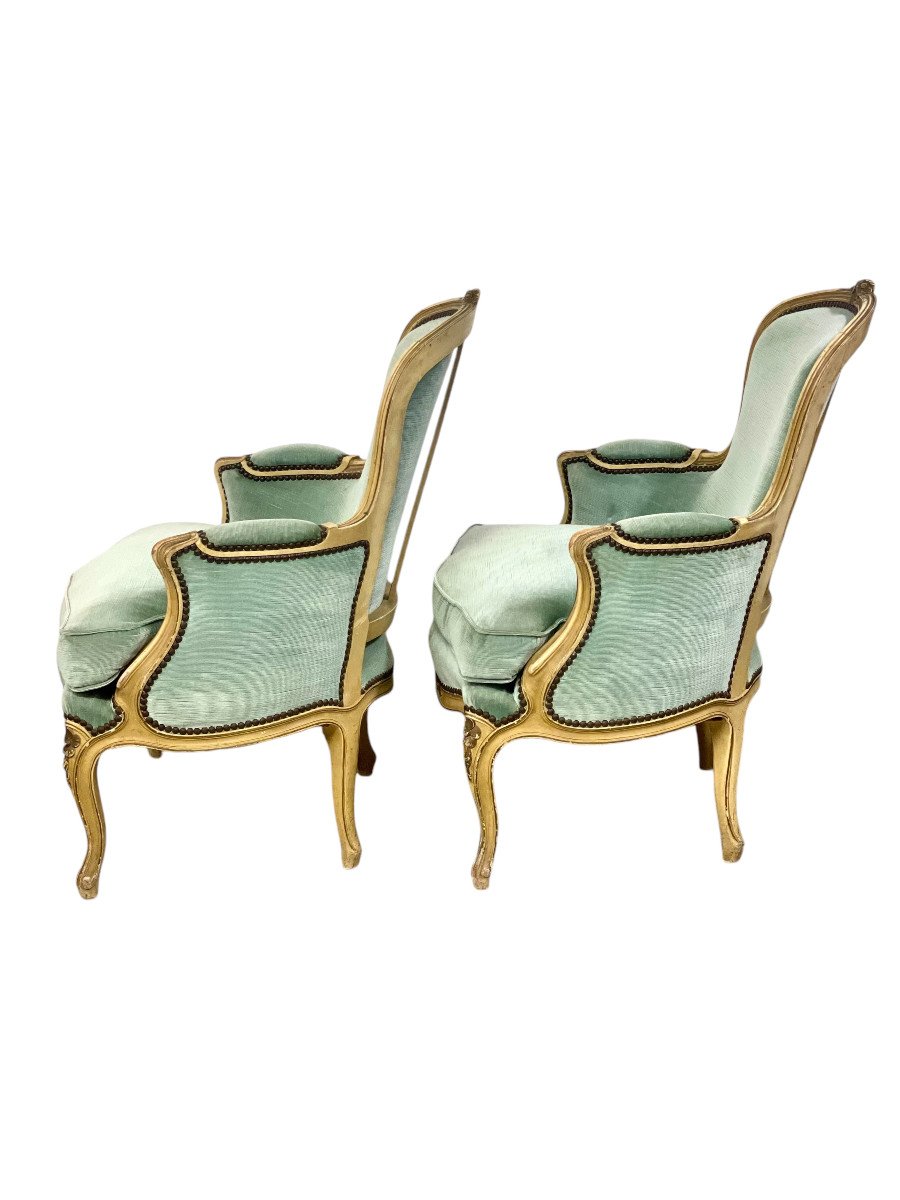 Pair Of Walnut Bergère Armchairs-photo-2